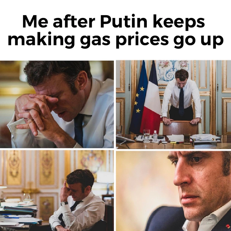Me after Putin keeps making gas prices go up