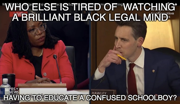 KBJ hearing; ignorant schoolboy