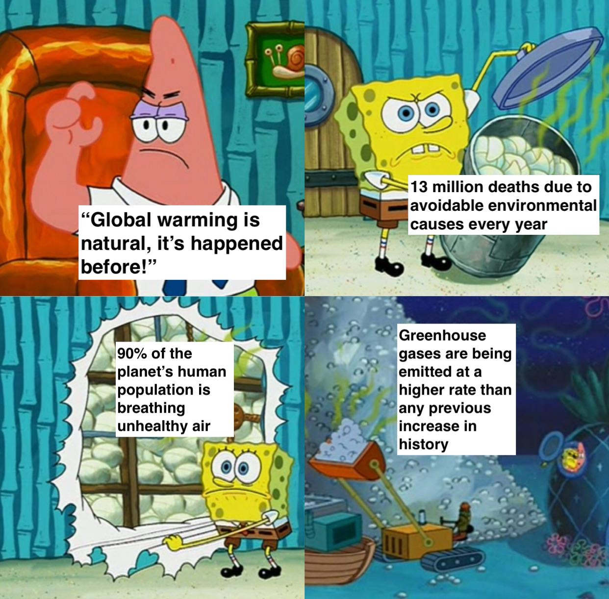 Global warming is natural meme
