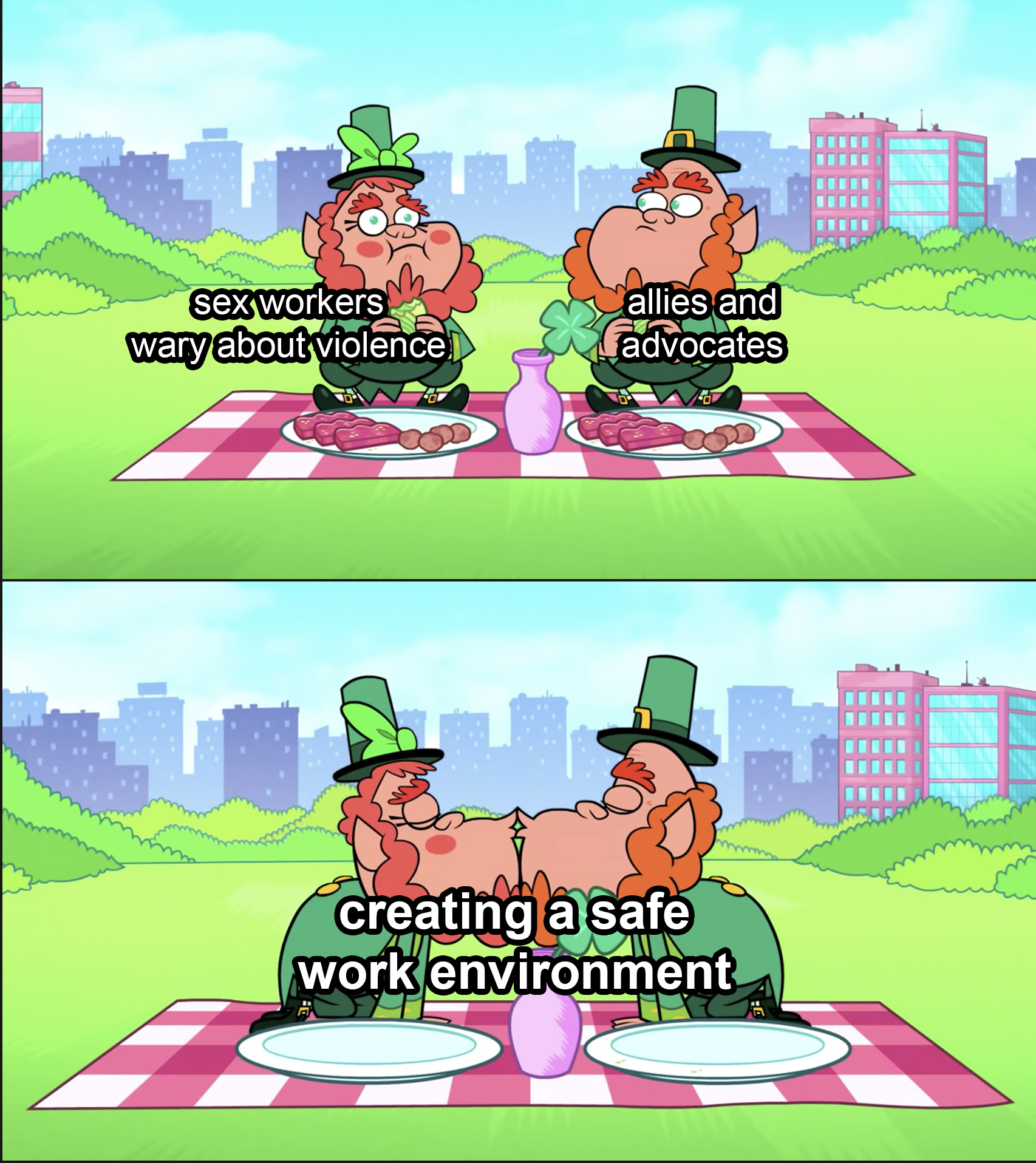 Sex worker rights and allies meme