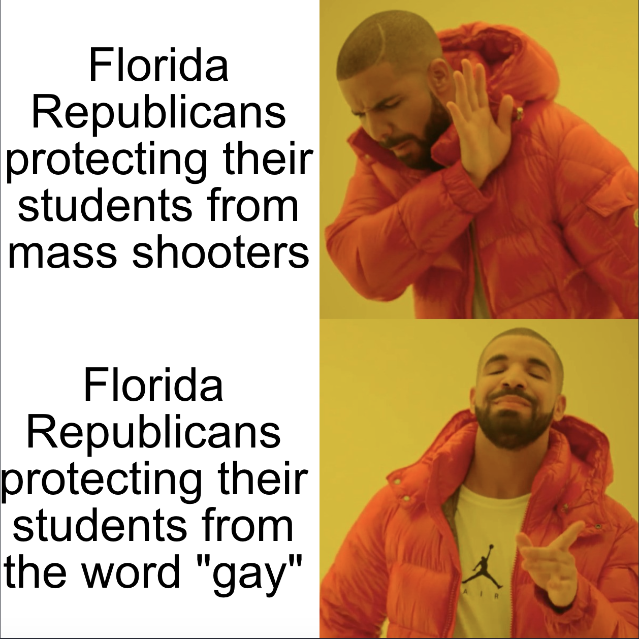 FL republicans gun control vs saying gay meme
