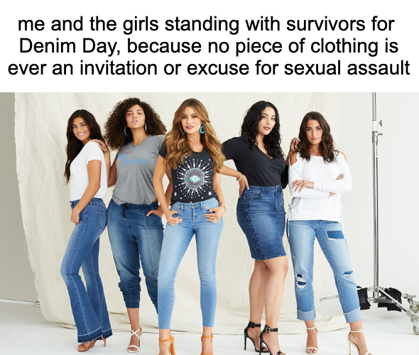 Standing with Survivors Denim Day meme