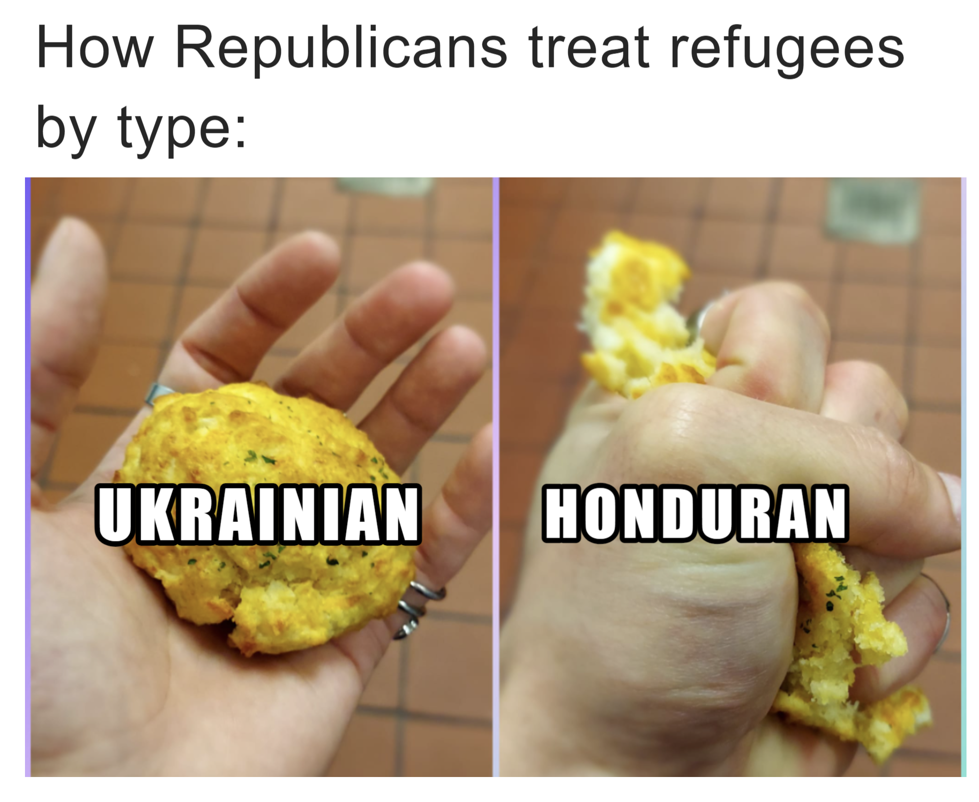 How Republicans treat refugees meme