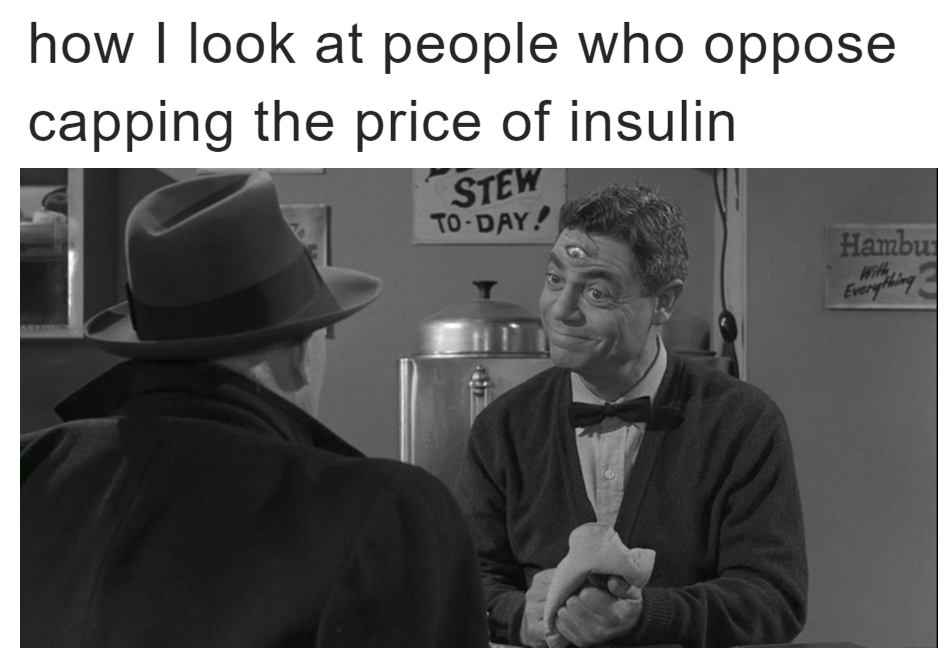 Twilight Zone insulin price meme