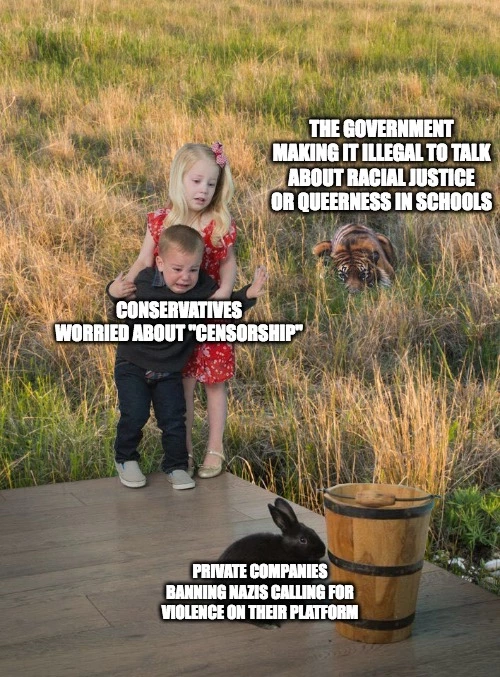Conservatives worried about censorship meme