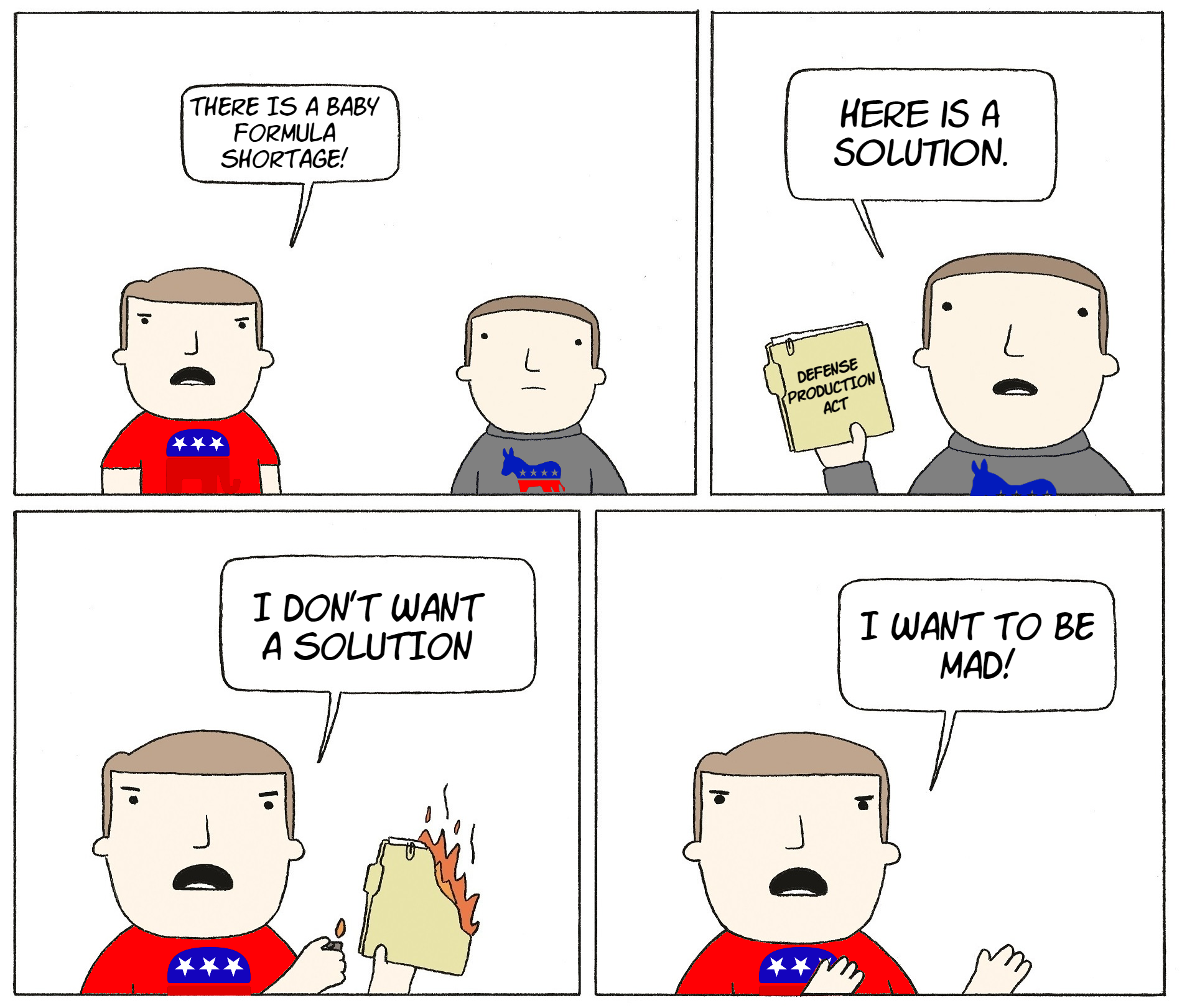 Baby formula shortage meme