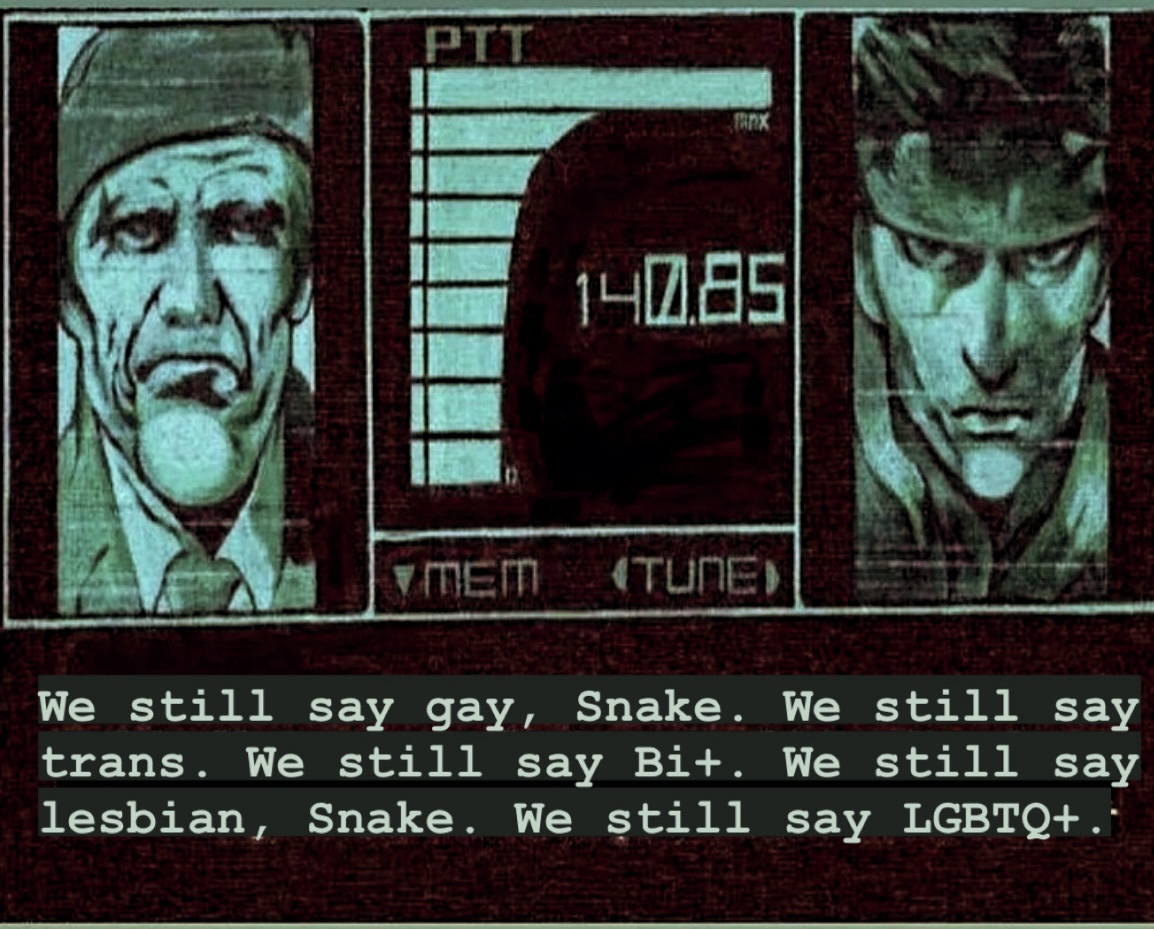 Solid Snake we still say gay meme