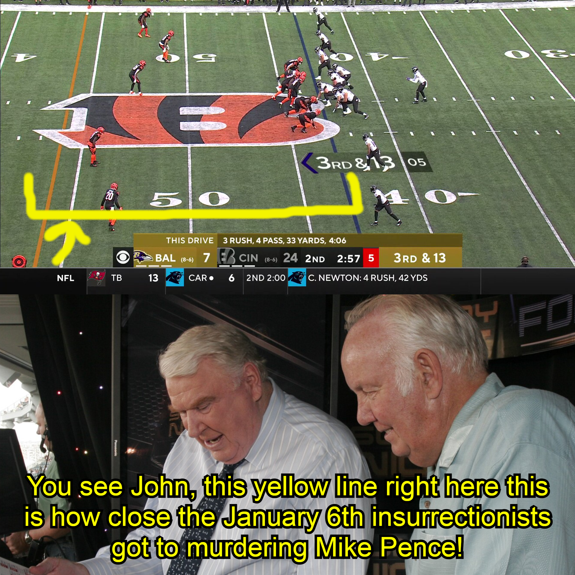 How close the insurrectionists got to murdering Mike Pence meme