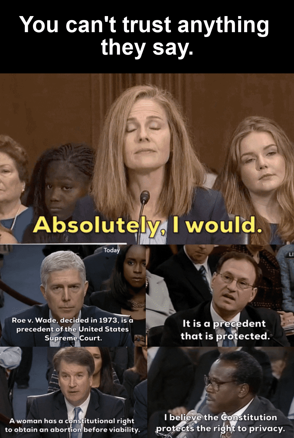 You can't trust a thing the MAGA Supreme Court motion meme