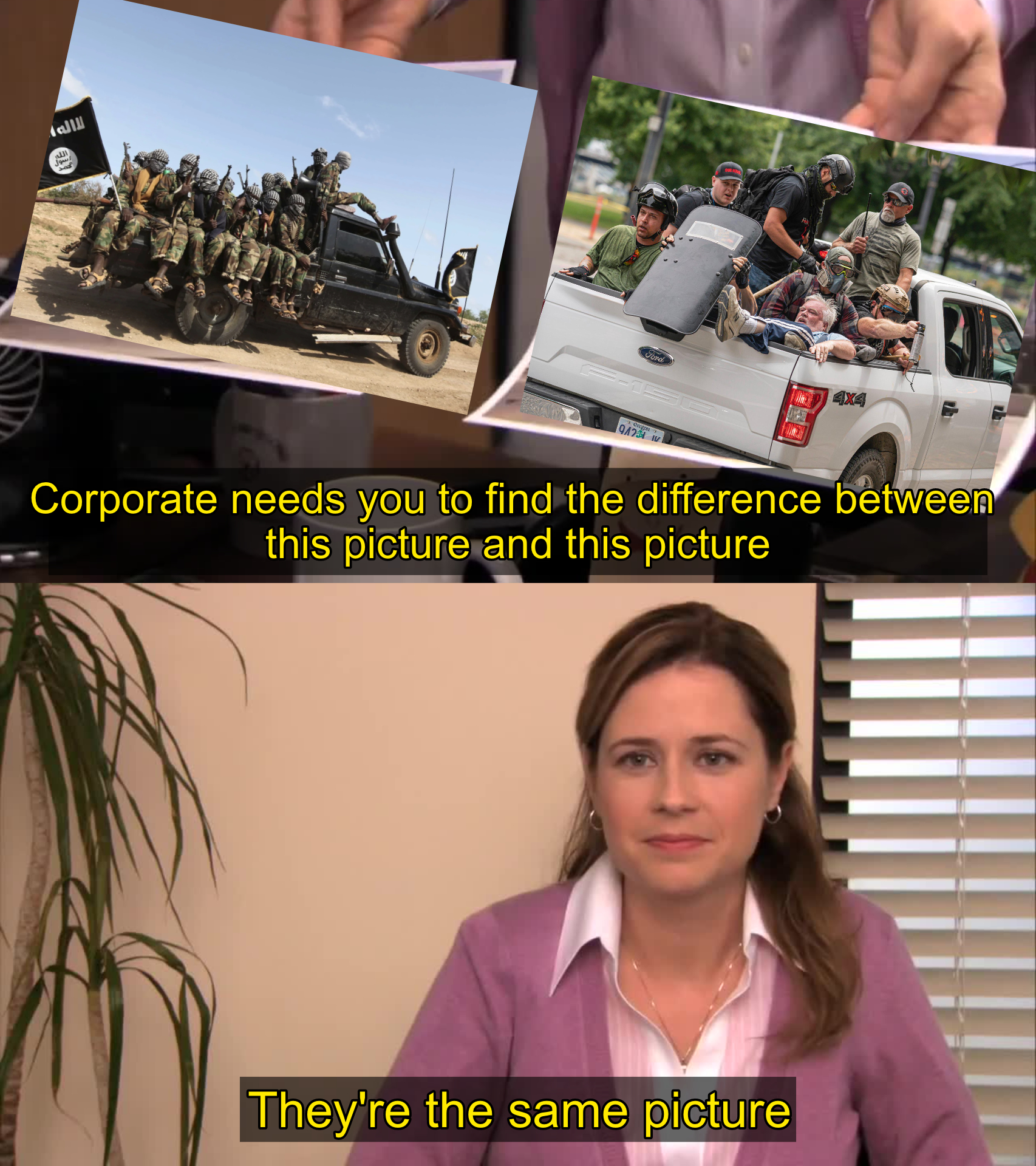 White supremacists all look the same meme