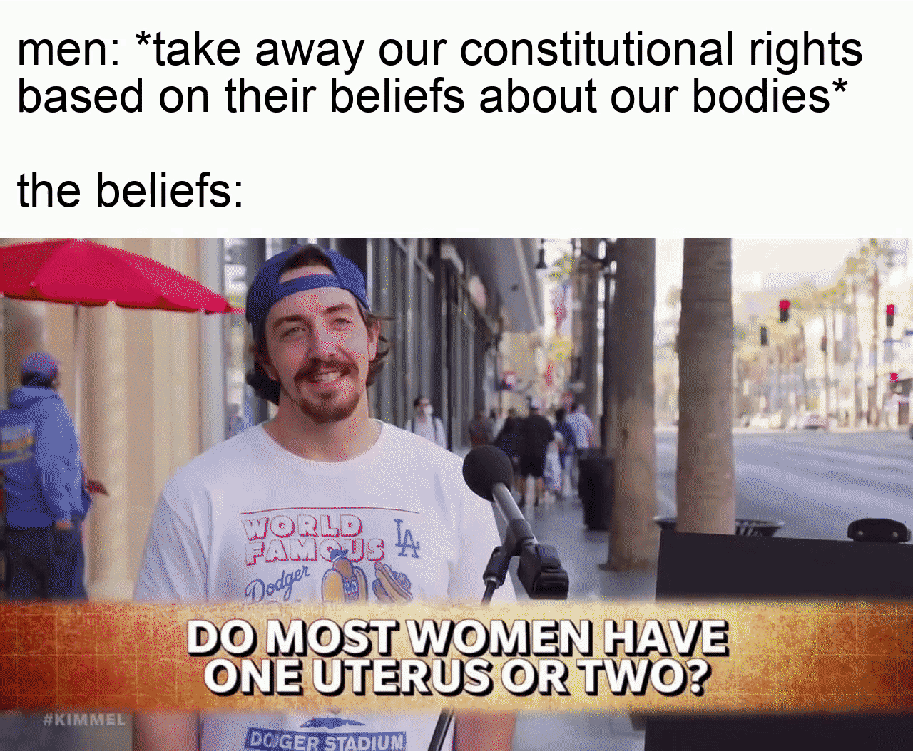Men taking away our rights with zero reproductive knowledge motion meme