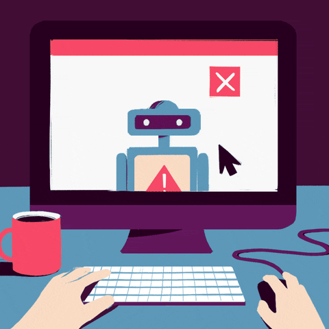 Beware of bots and troll accounts Romanian text