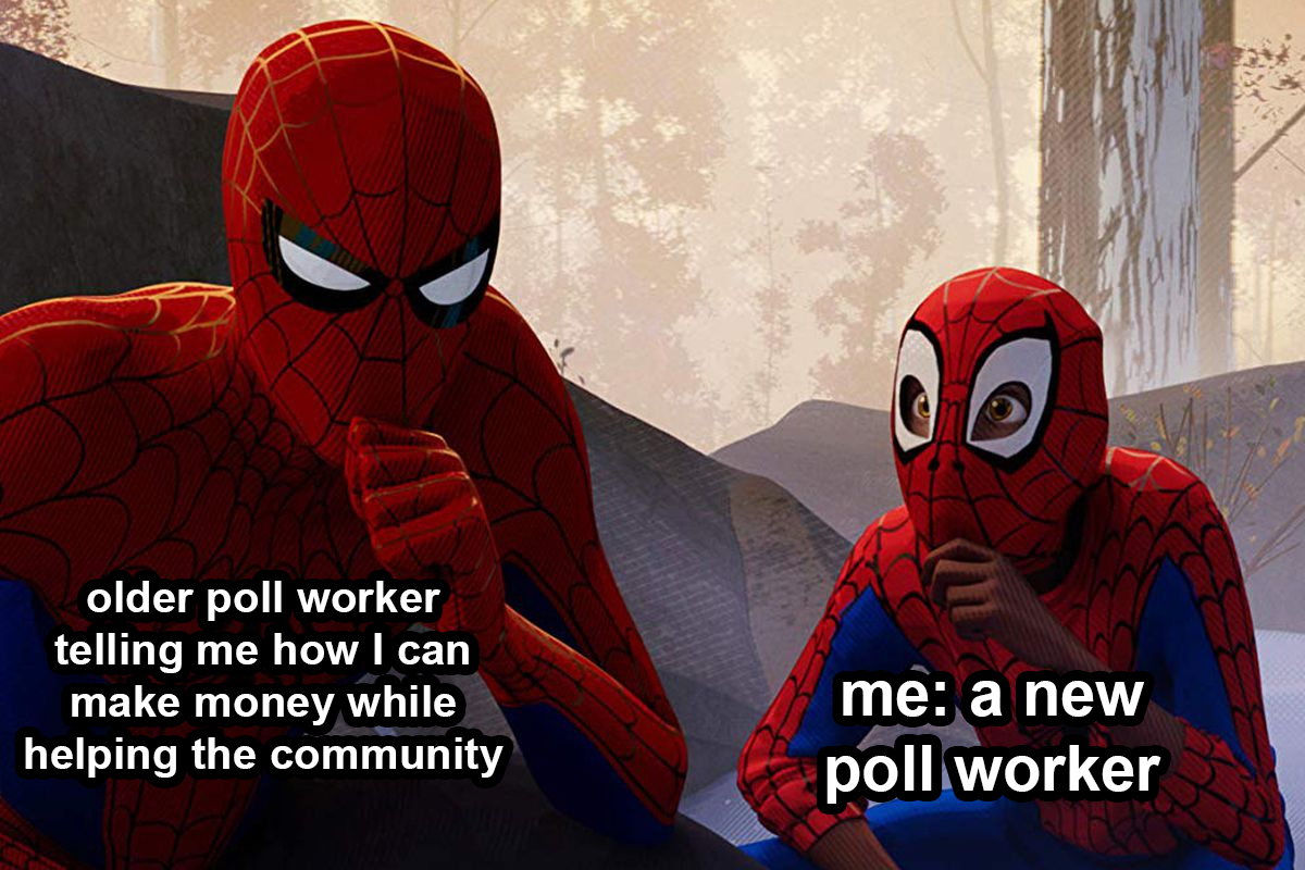 Listening and learning from older poll workers meme
