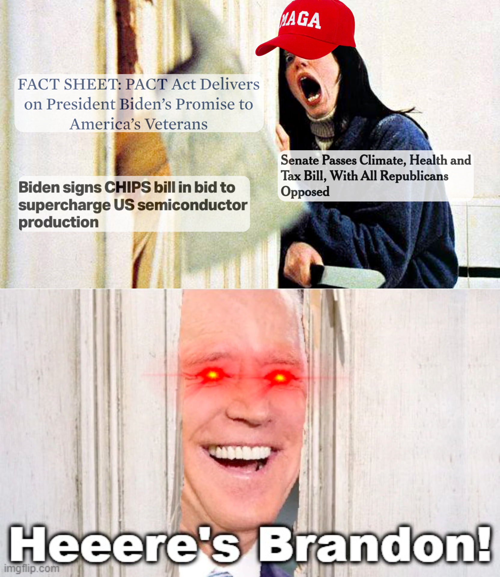 MAGA Biden wins here's Dark Brandon meme