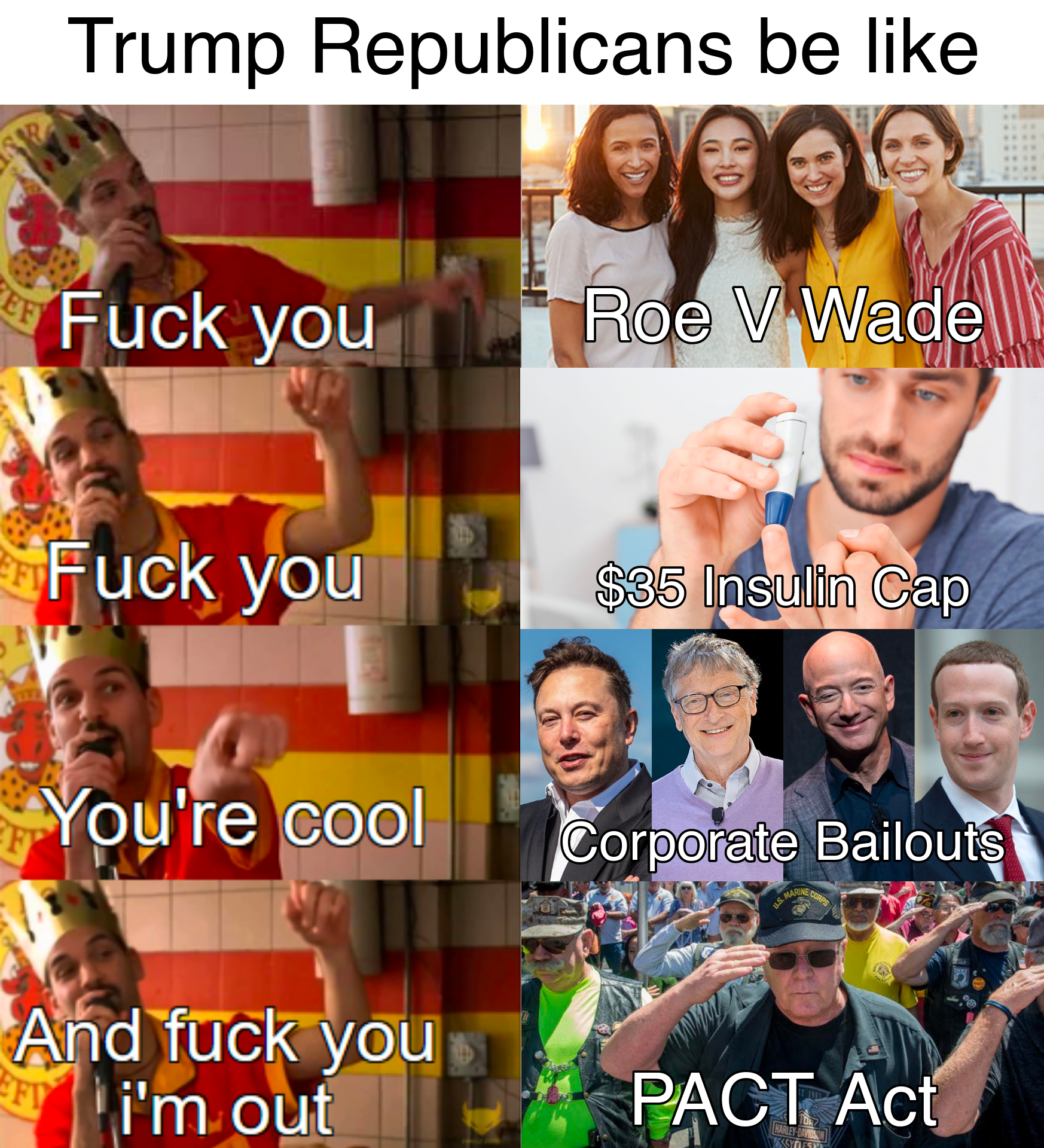 Trump republicans be like meme