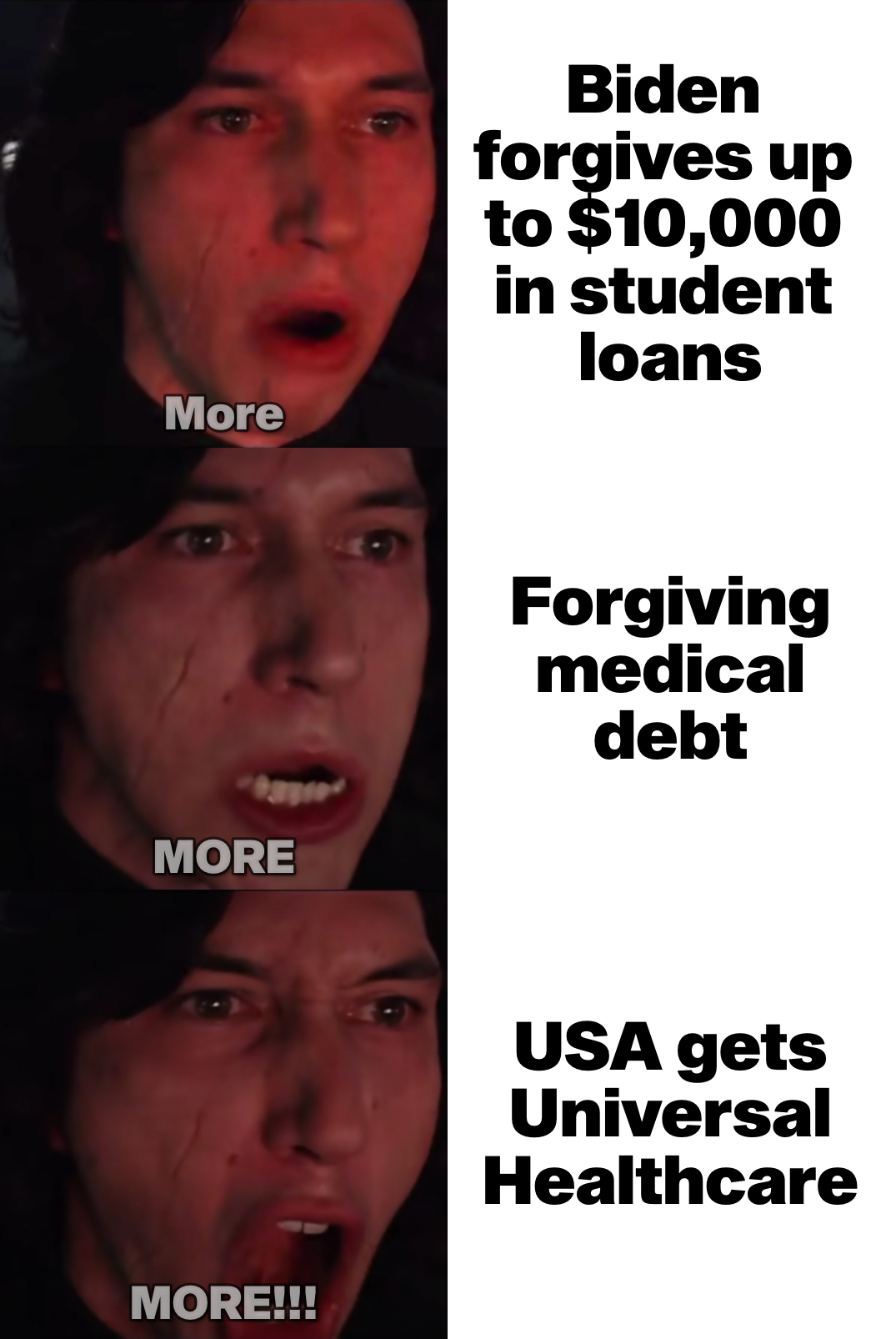 Biden forgiving debts meme
