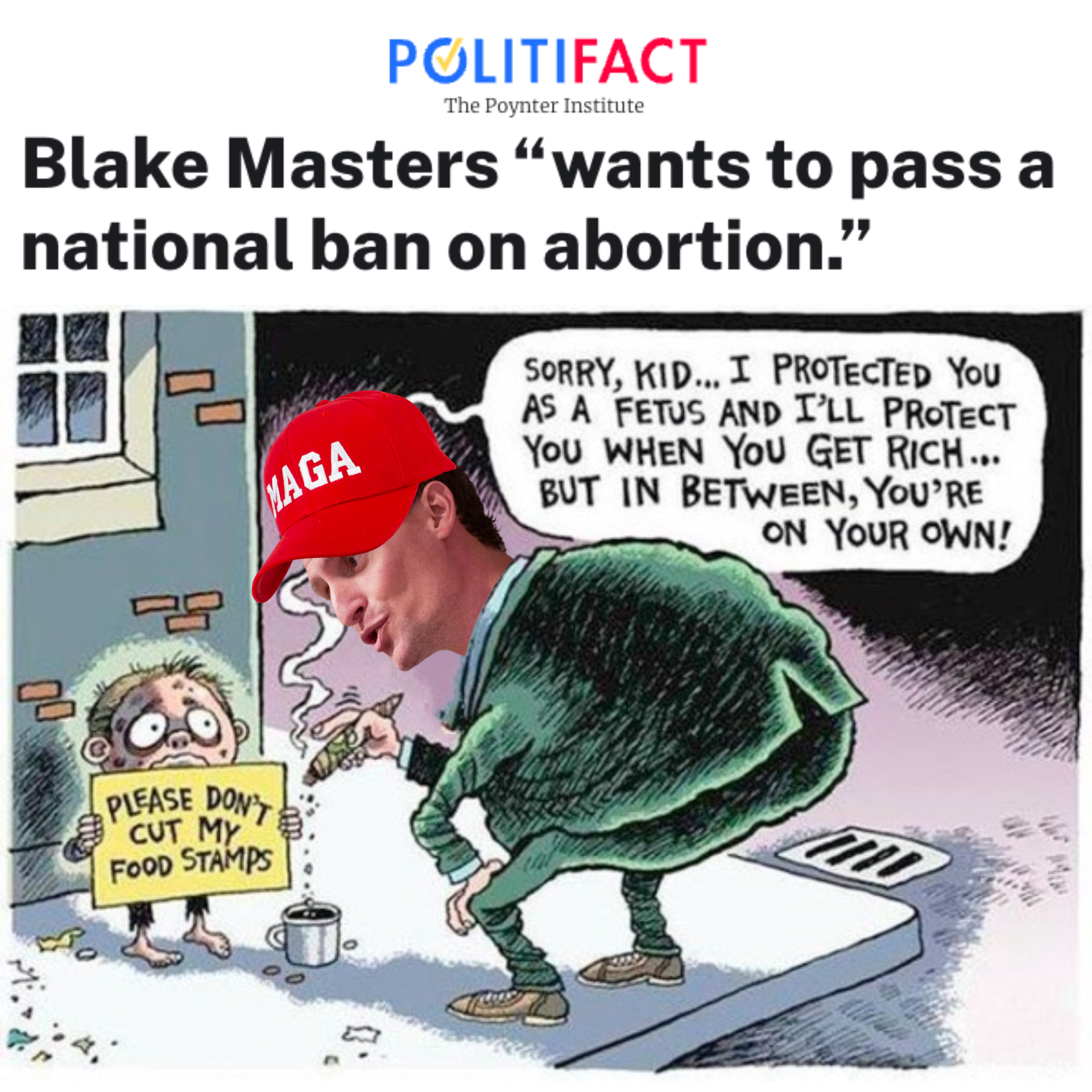 Blake Masters wants to pass a national ban on abortion meme