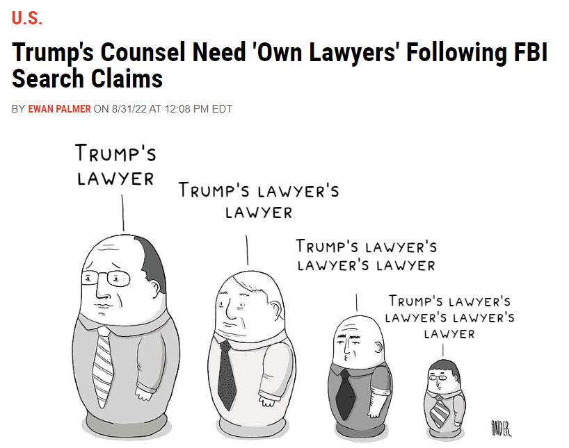 Trump's laywers nesting dolls meme