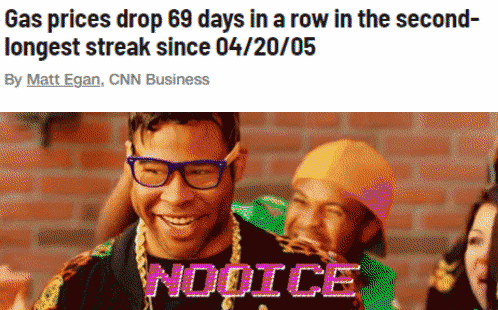 Gas prices drop 69 days in a row motion meme