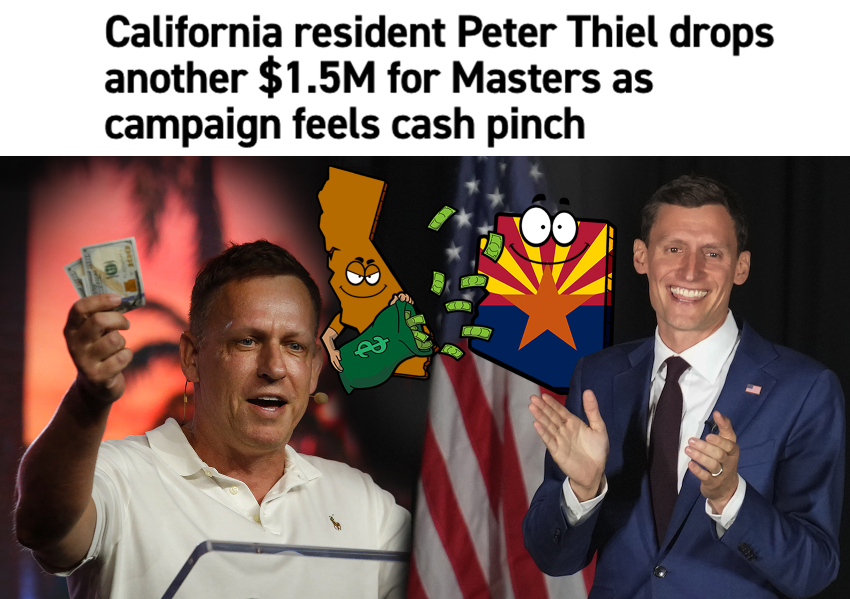 California resident Peter Theil drops another $1.5M for Masters meme