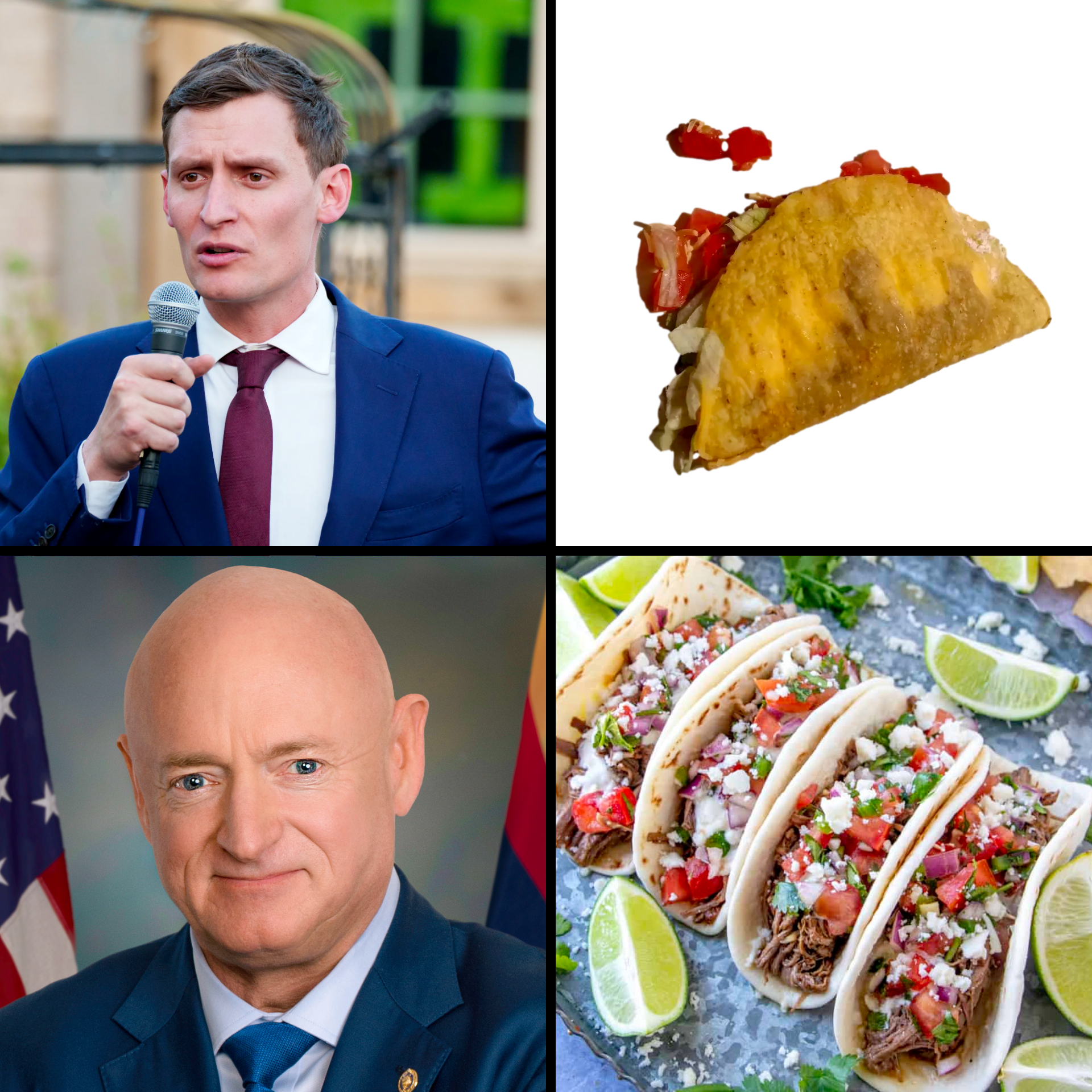 Blake Masters vs Mark Kelly taco meme