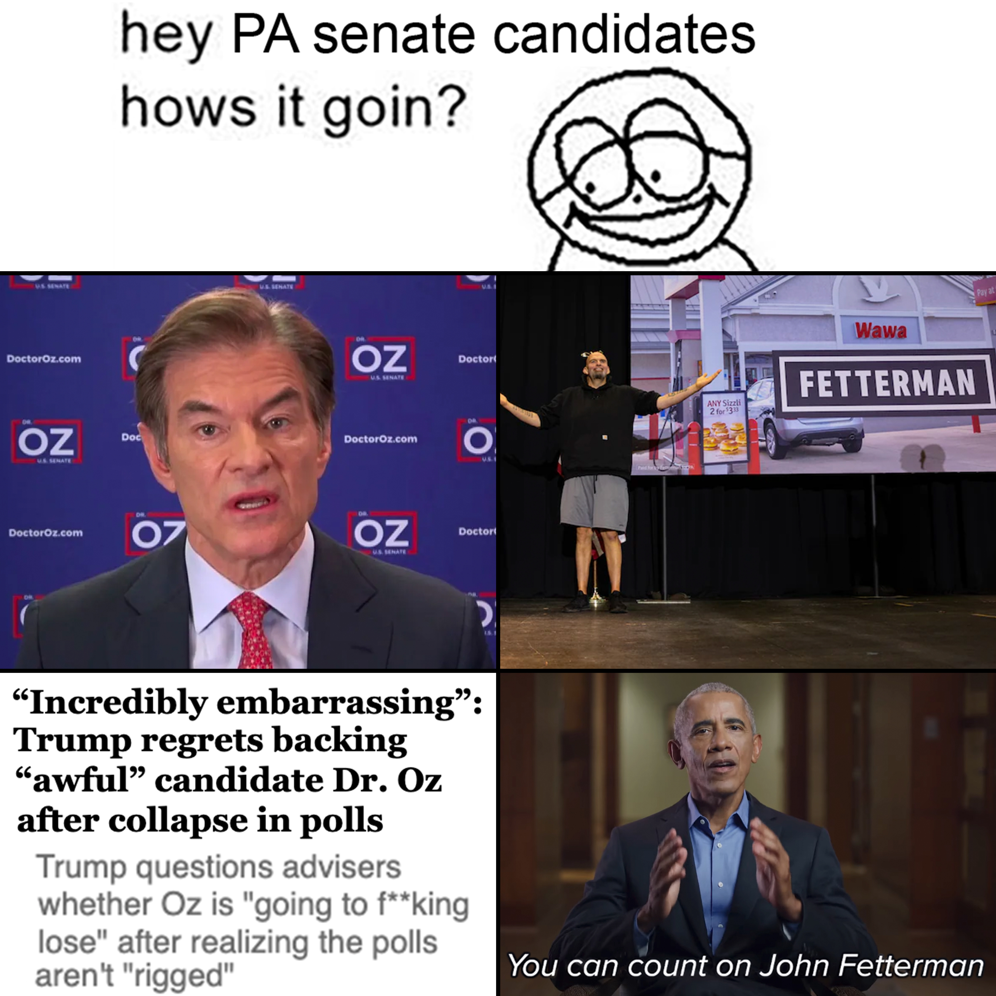 Hey PA Senate candidate, hows it goin? meme