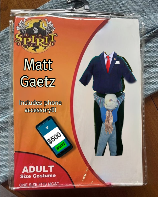Matt Gaetz Spirit Halloween meme
