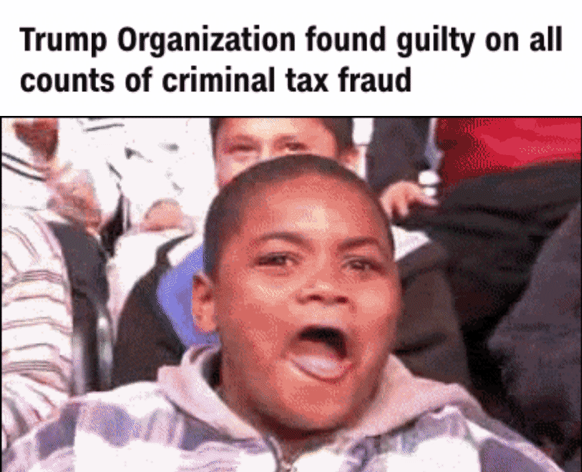 Trump Organization found guilty on all counts of criminal tax fraud motion meme
