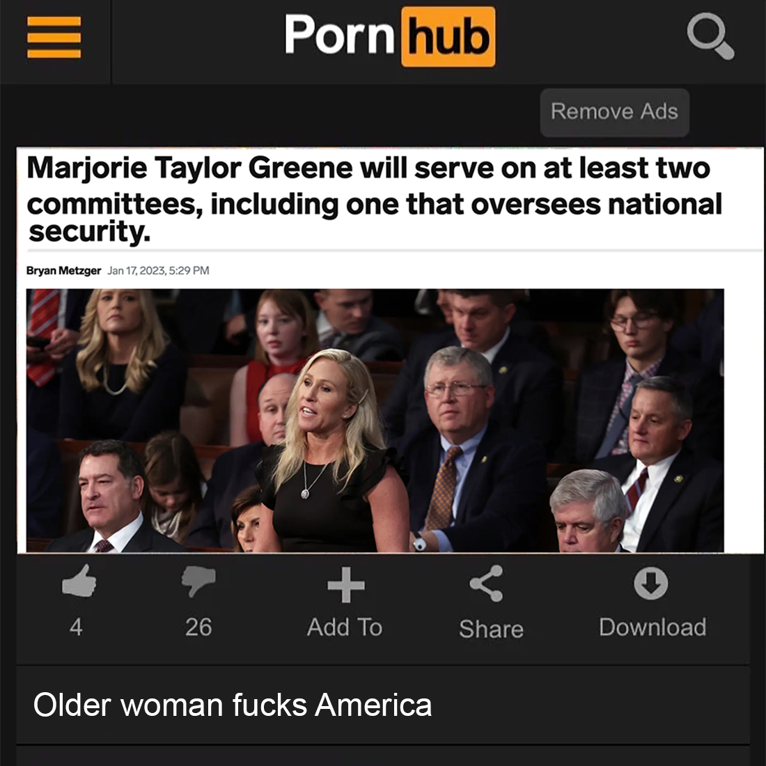 MTG will serve on at least two committees, including one that oversees national security meme