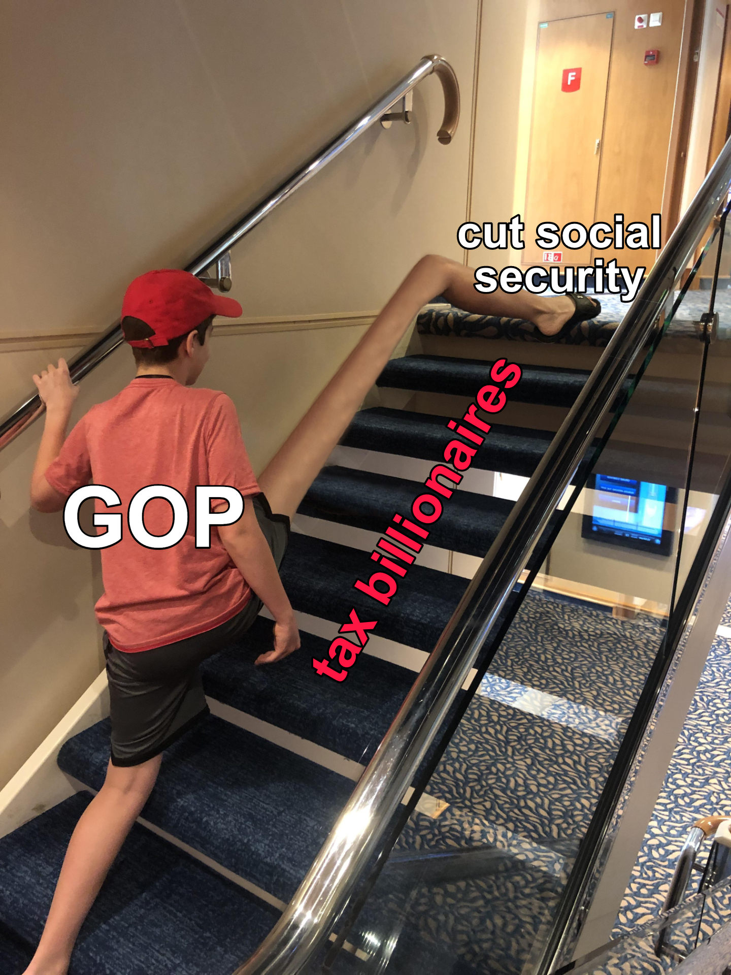 GOP skipping taxing billionaires to cut Social Security meme