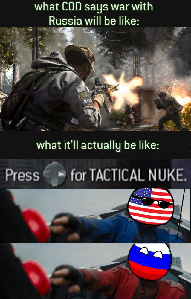 What COD says war with Russia will be like meme