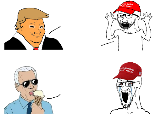 Biden Trump wojacks imgflip template meme