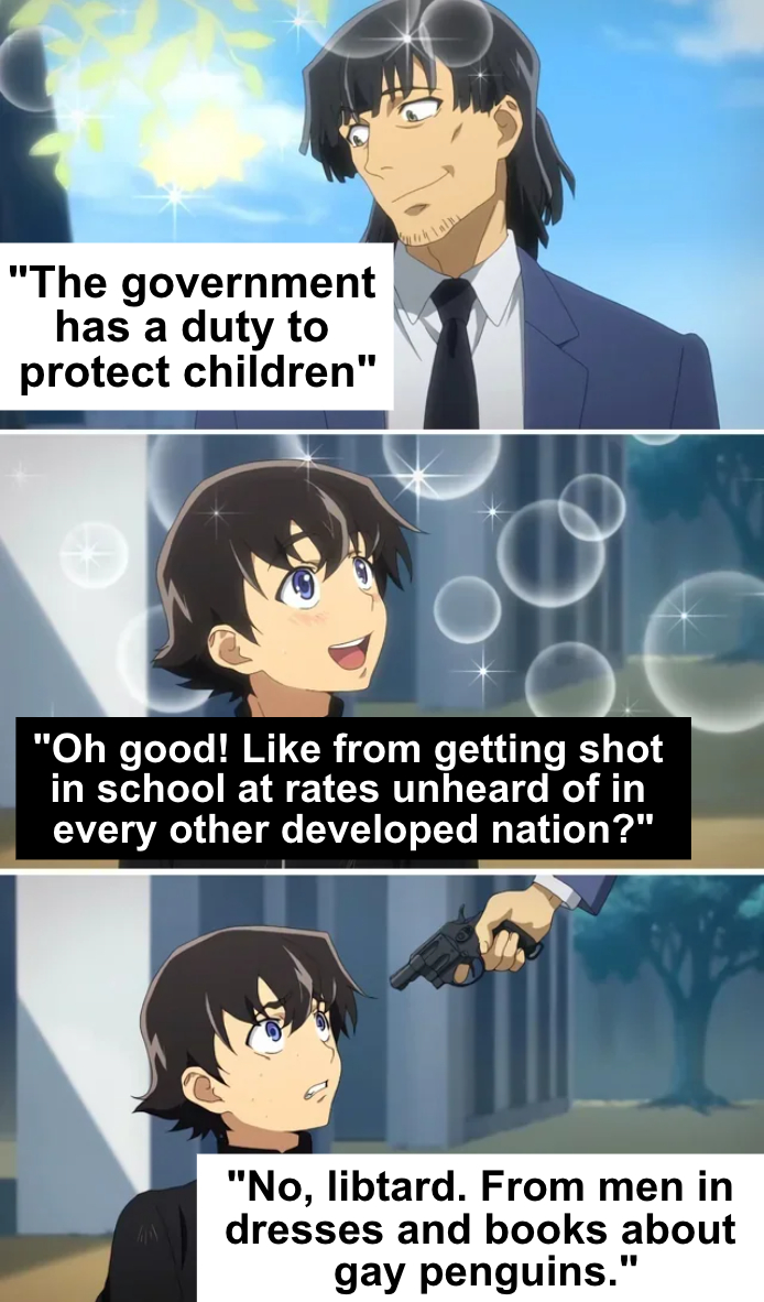 The government has a duty to protect children anime meme