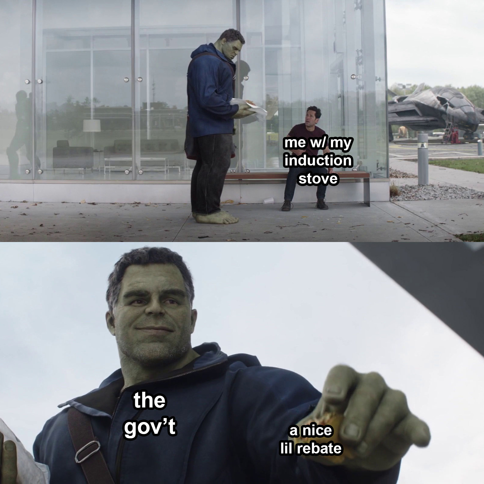 The government handing me a nice lil rebate meme