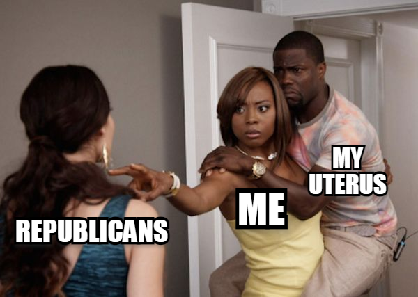 Me keeping Republicans from my uterus meme