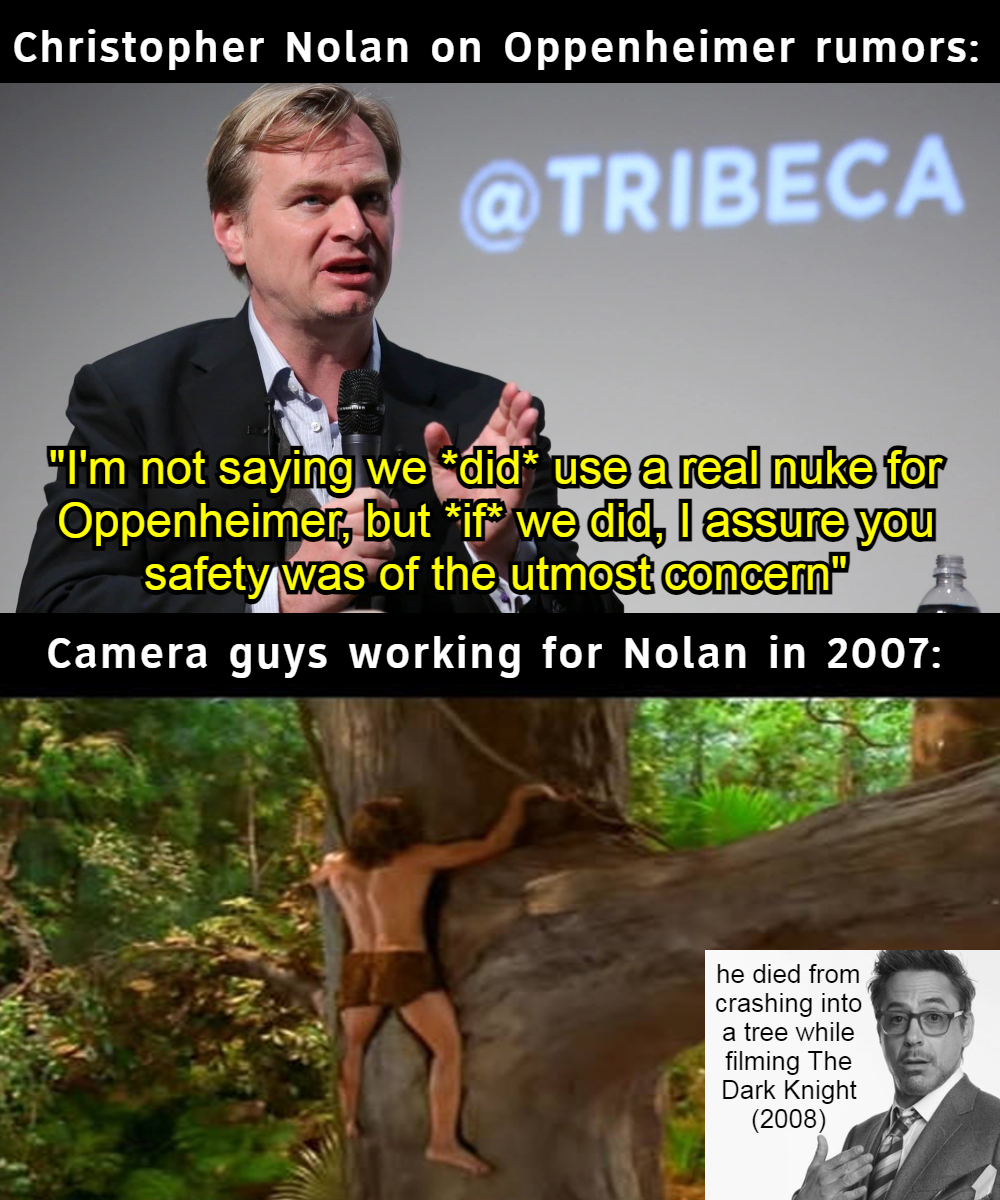 Christopher Nolan on Oppenheimer rumors meme