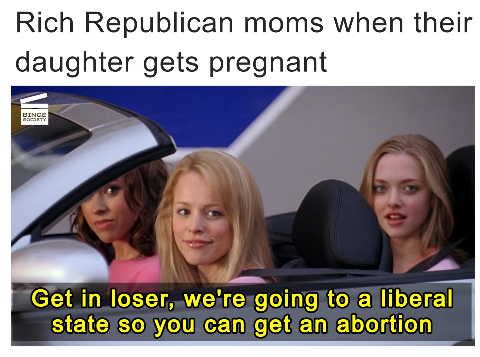 Rich Republican moms when their daughter gets pregnant meme