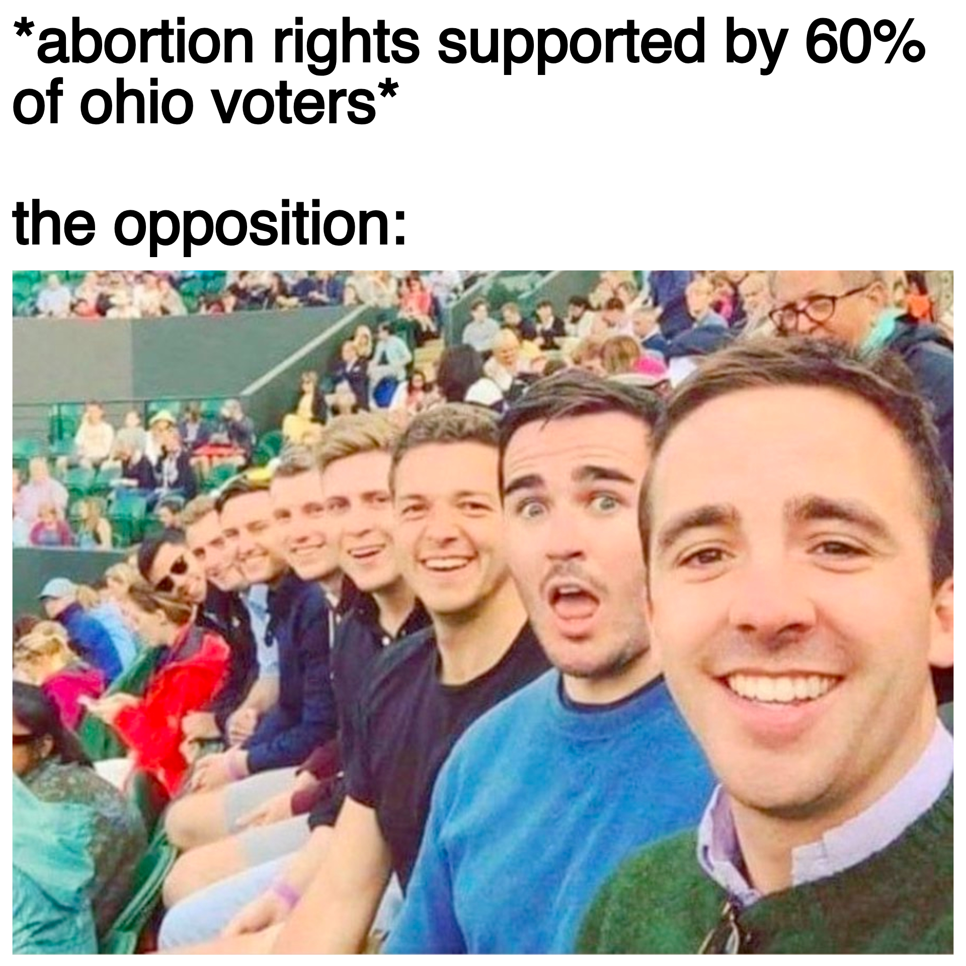 Abortion rights supported by 60% of Ohio voters meme