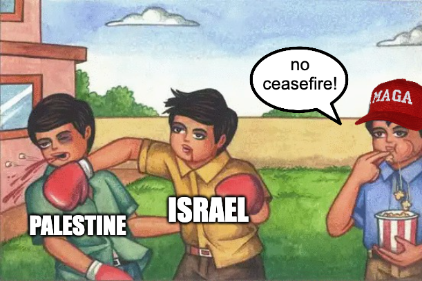 MAGA no ceasefire meme