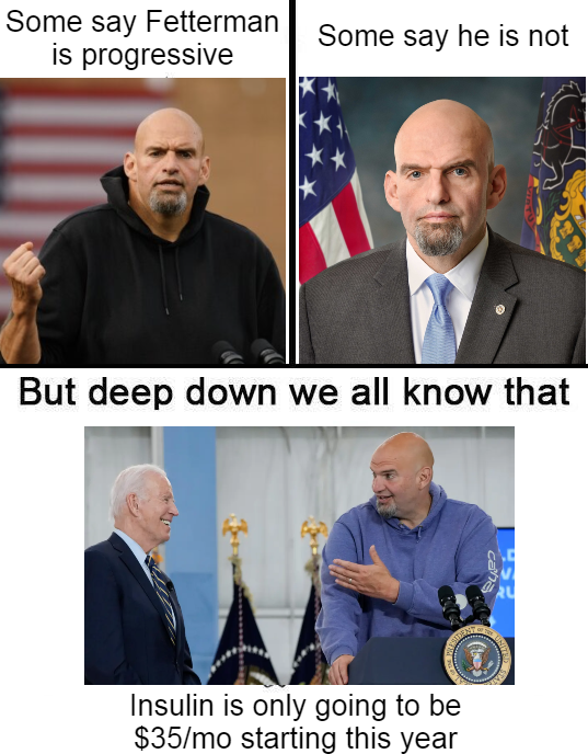 Some say Fetterman is progressive meme
