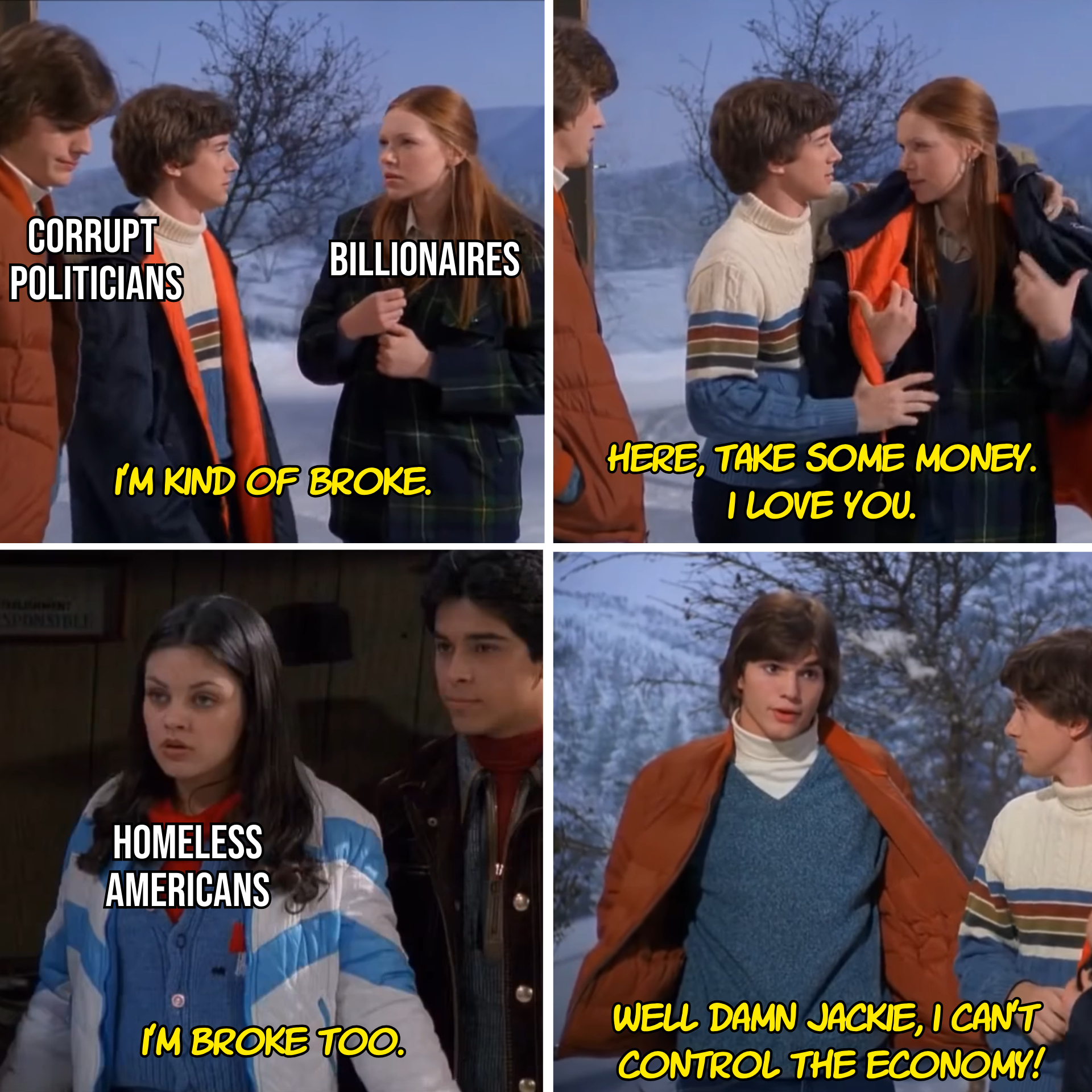 Billionaires giving corrupt politicians money meme