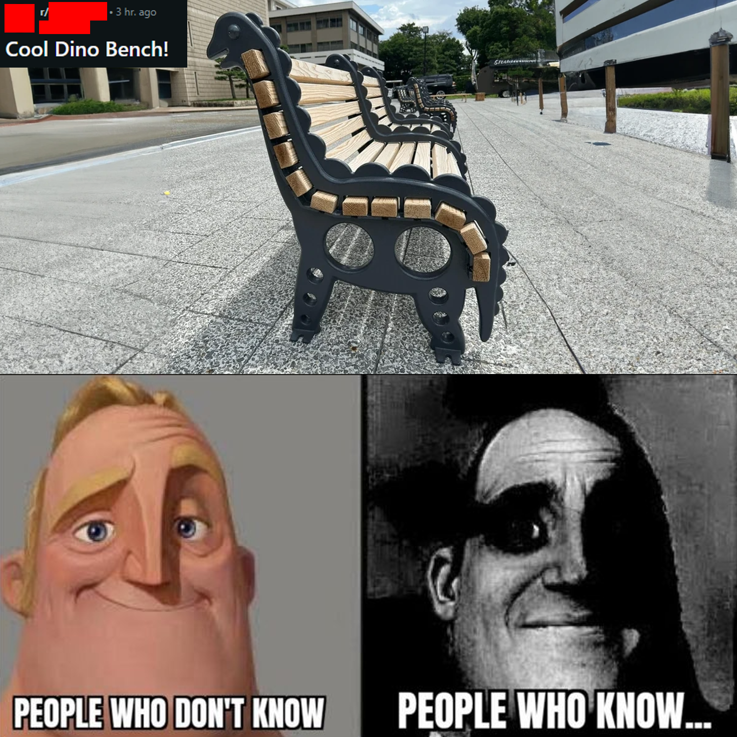 Cool Dino Bench meme