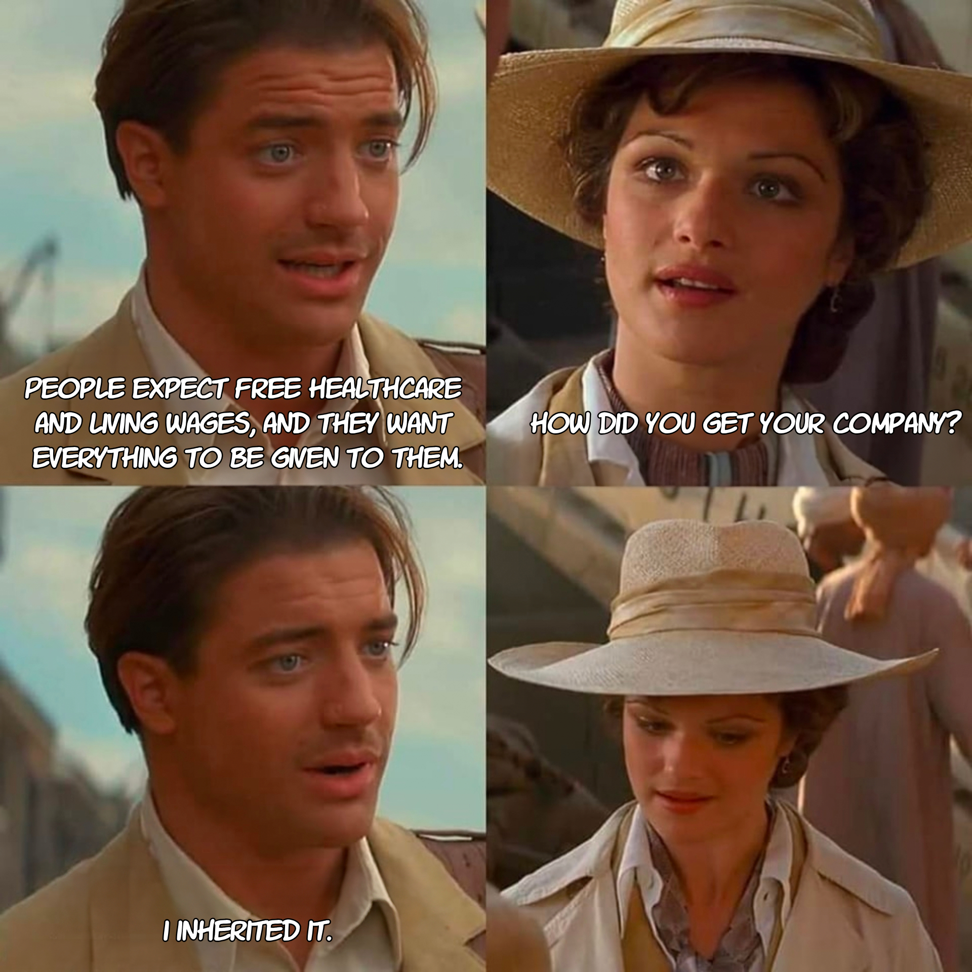 People expect free healthcare and living wages meme