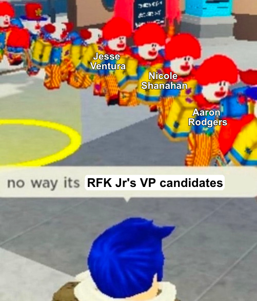 RFK Jr's VP candidates Roblox meme