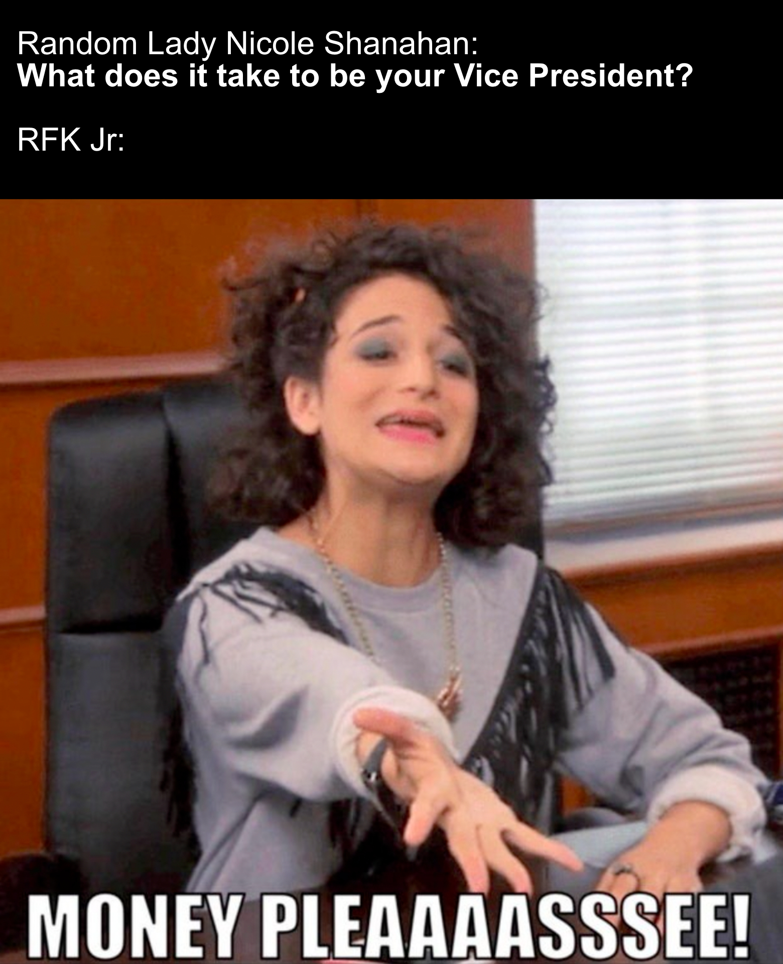 RFK Jr, what does it take to be your Vice President? meme