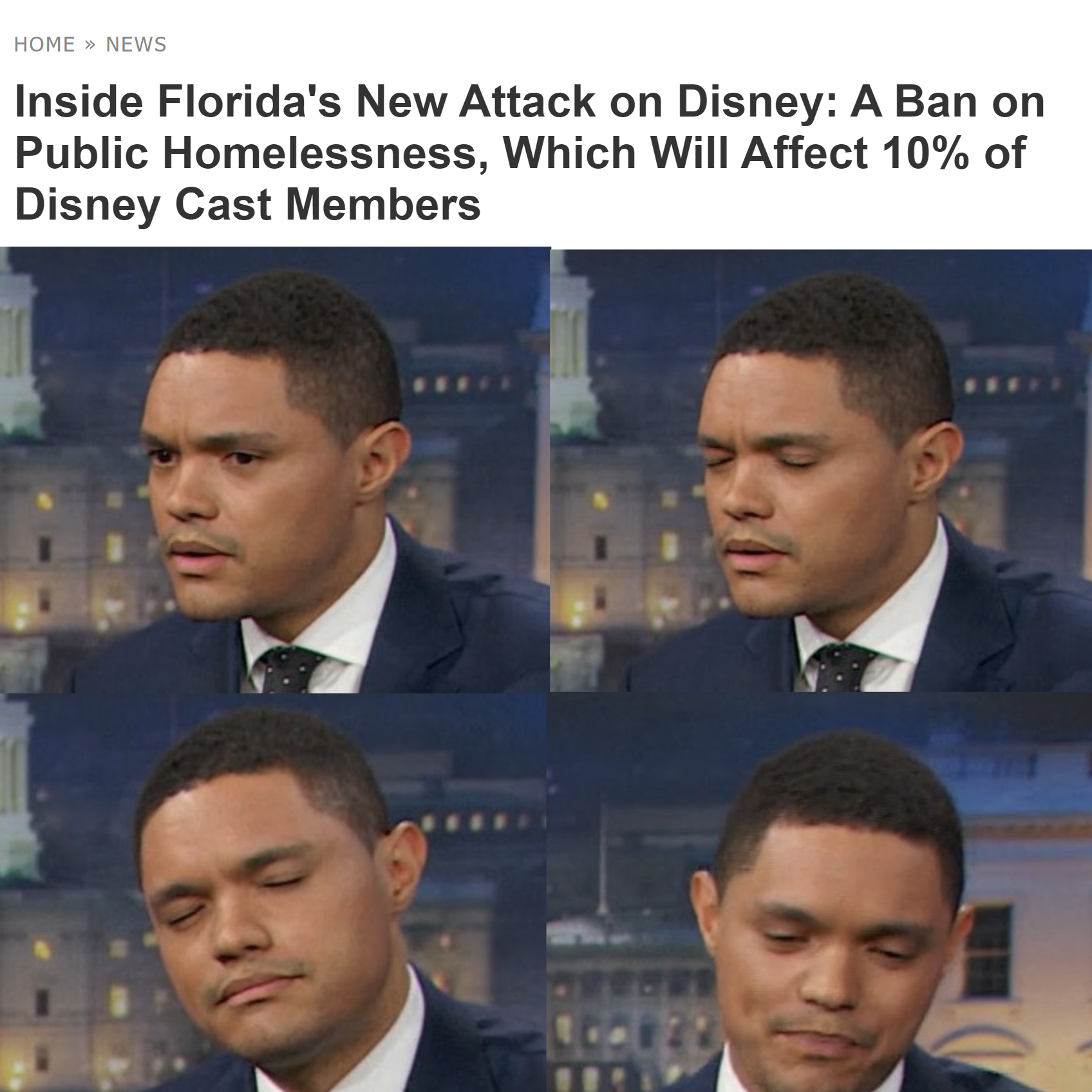 Florida ban on public homelessness meme