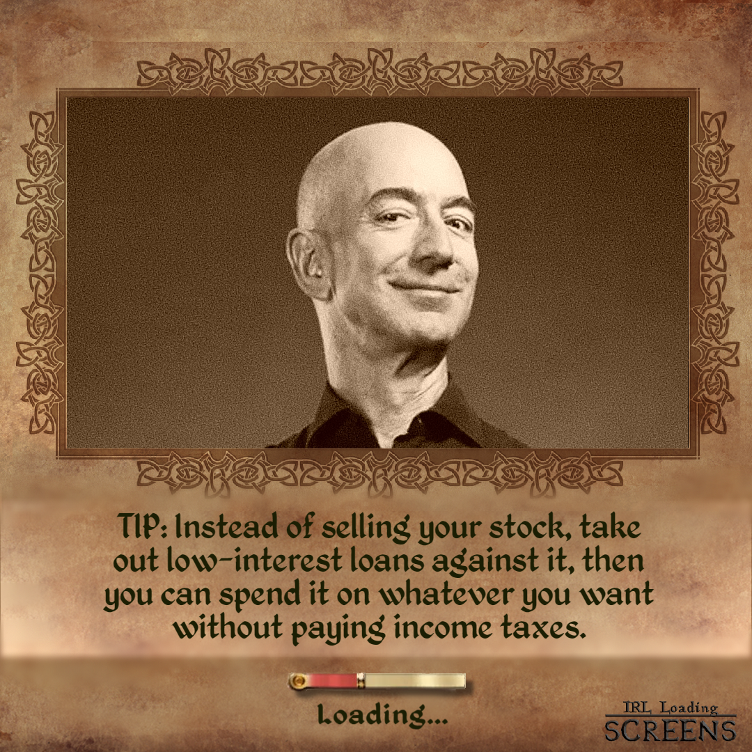 Jeff Bezos loading screen tip meme