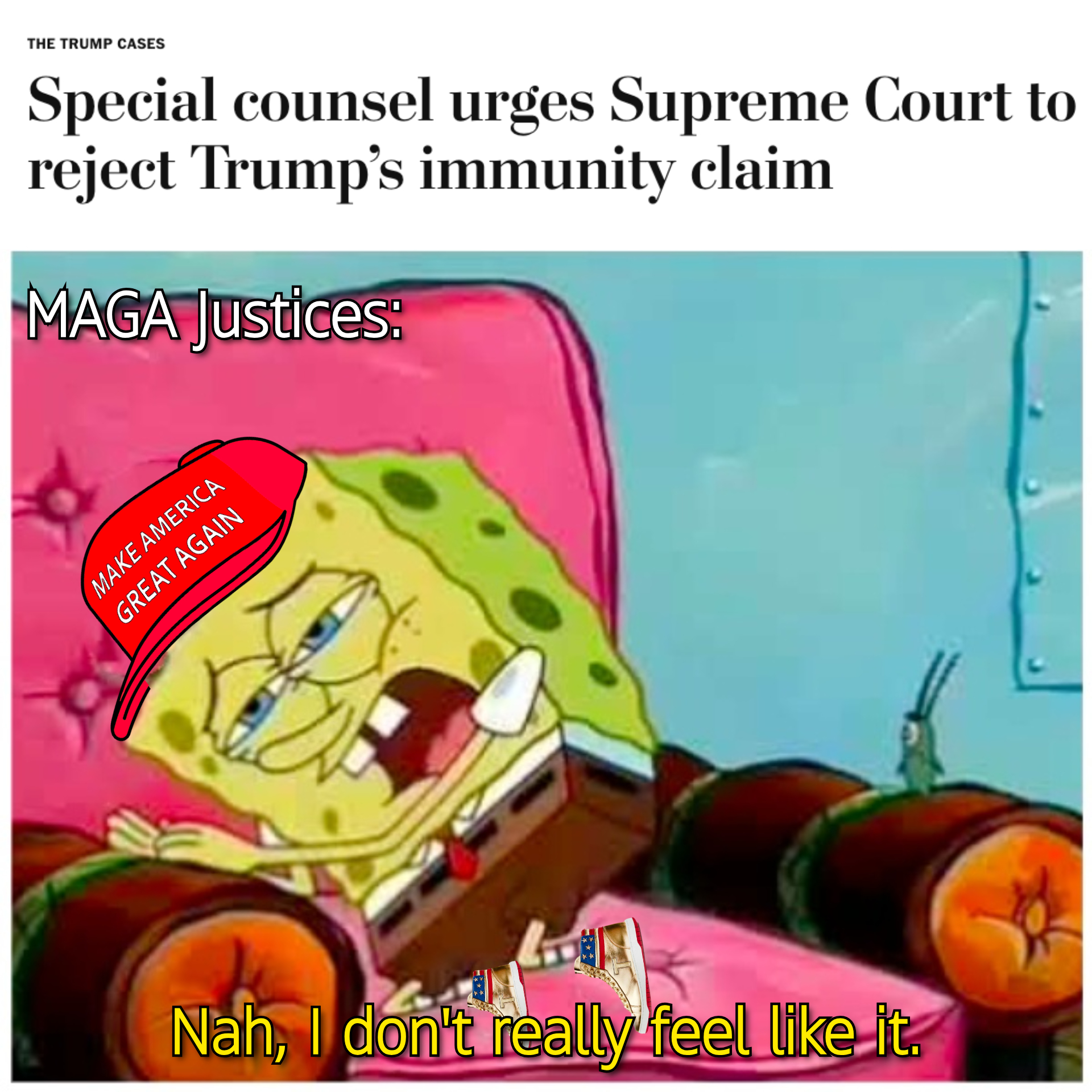 Special counsel urges SCOTUS to reject Trump's immunity claim meme